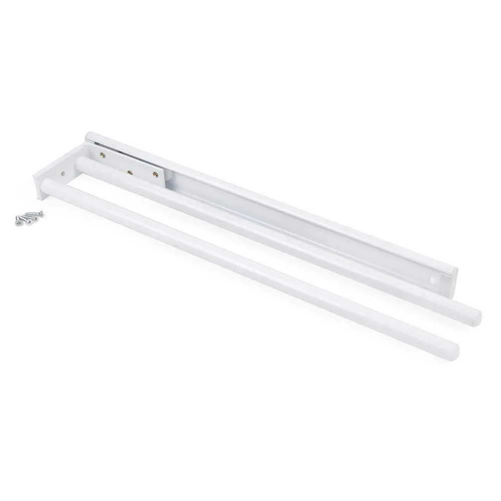Emuca porta asciugamani estraibile 2 bracci 440 mm grigio