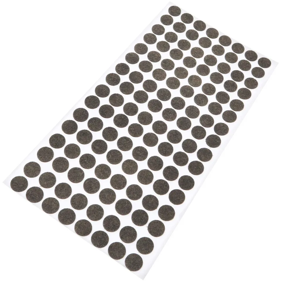 Adsamm feltrini ultrasottili marroni 12 mm 128 pezzi viscosa 1,5 mm
