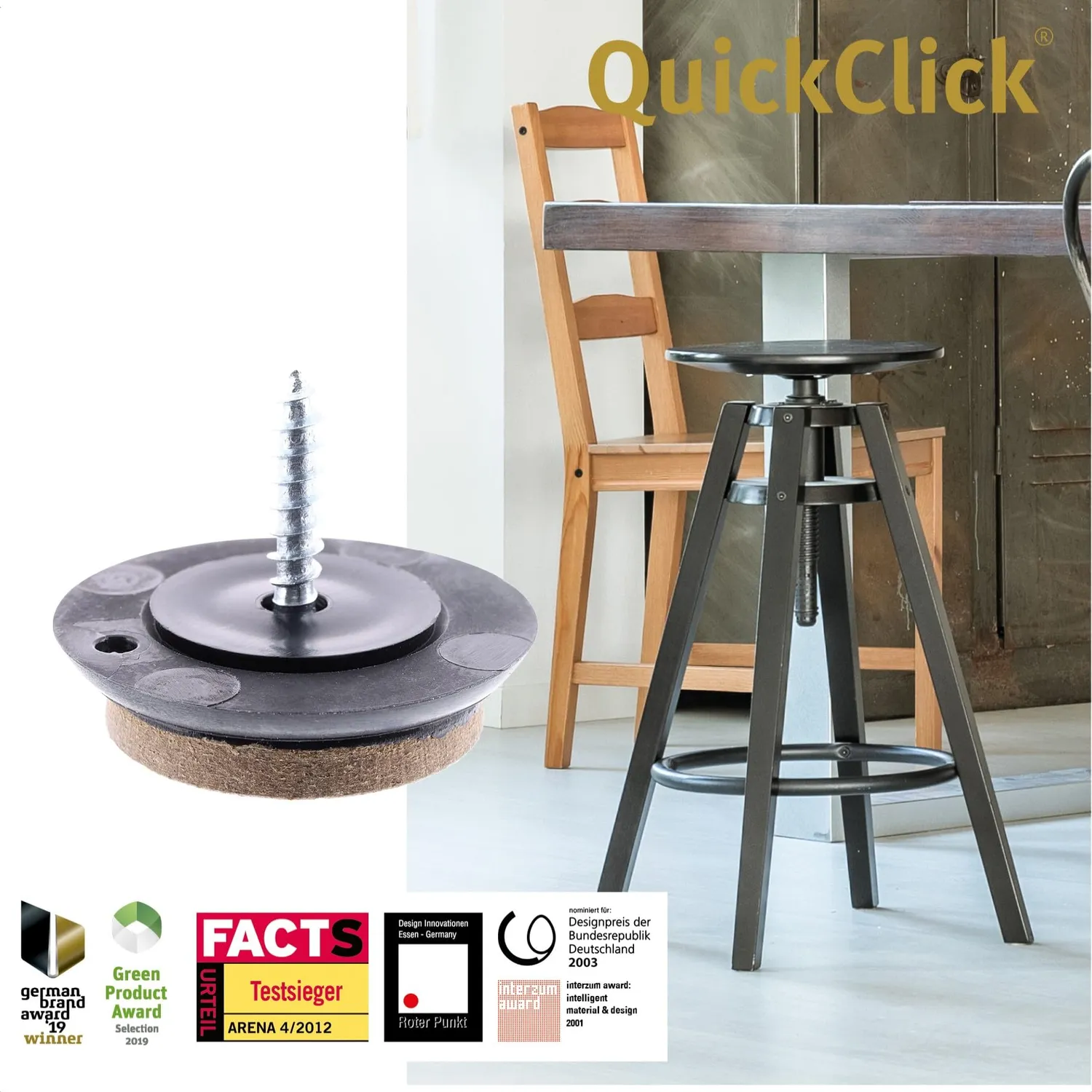 Wagner QuickClick 16791599 feltrini avvitare Ø25 mm 4 pezzi SYNO