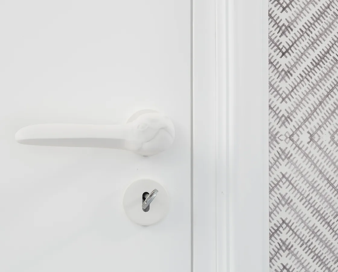 NIVA Design Airone maniglia bianca porta alluminio