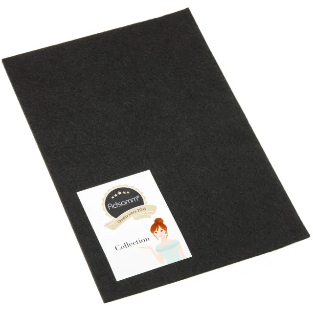 Adsamm Foglio feltro autoadesivo nero 20x30 cm 3,5 mm
