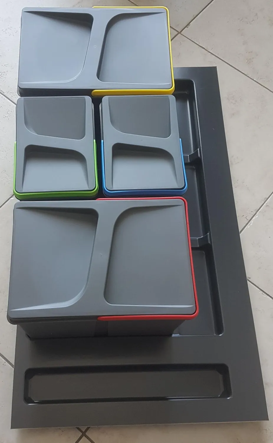 Emuca Harmony pattumiera cassetto 90cm 15+15+7+7 L