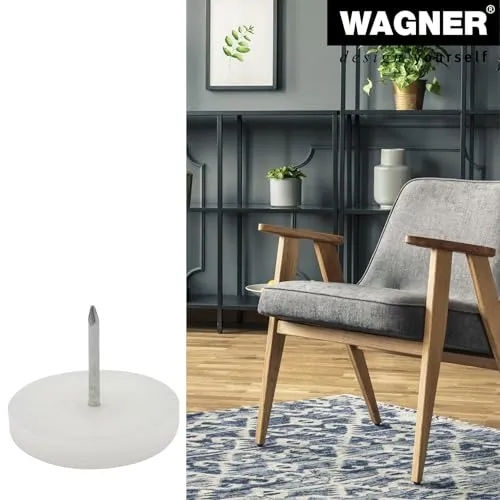 Wagner EH 0929 pattini plastica da inchiodare 4 pezzi Ø30 mm