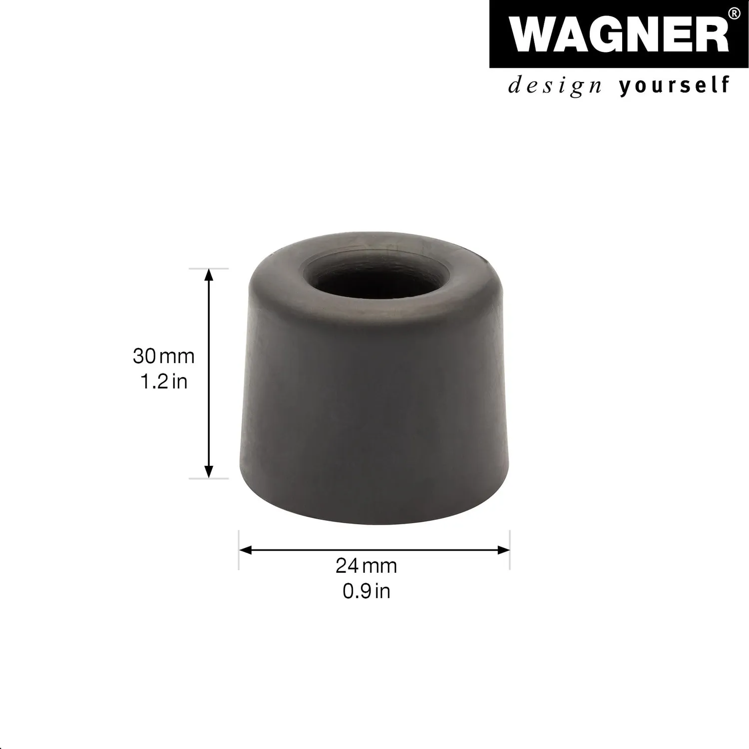 Wagner Vulkano Small fermaporta Ø30 mm rosso