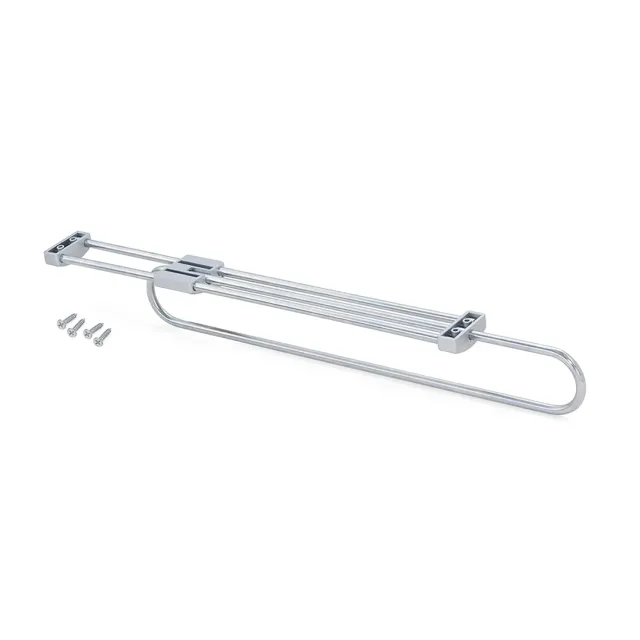 Emuca 7085225 Appendiabiti Estraibile 400mm Acciaio Grigio