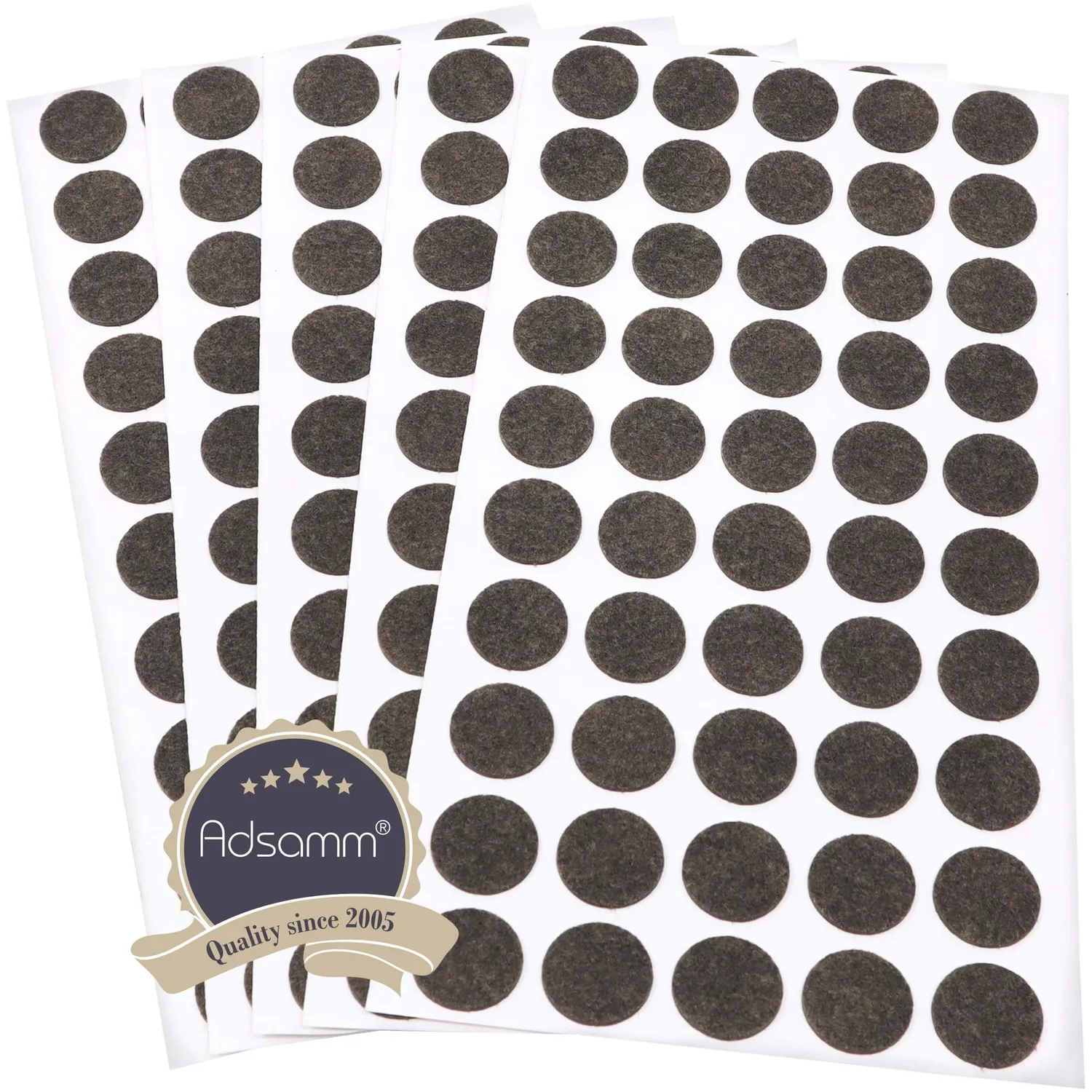 Adsamm Ultrasottili ø 16 mm Feltrini Marroni 250 pz 1,5mm