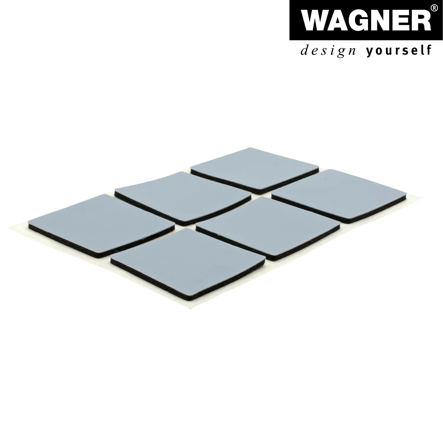 Wagner EH 1224 pattini PTFE quadrati 12 pezzi grigi 25x25