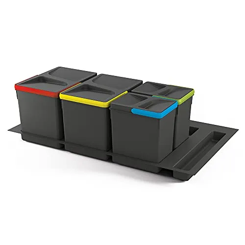 Emuca Harmony pattumiera cassetto 90cm 15+15+7+7 L