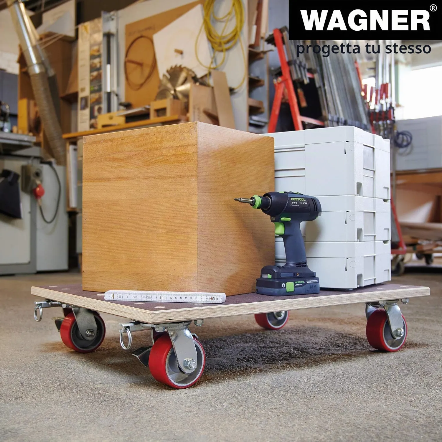 Wagner MM 1348 Carrello Trasporto 78x59 Portata 1000kg