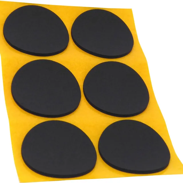 Adsamm Quality Antiscivolo Ø 70 mm 6 Pezzi Neri in Gomma