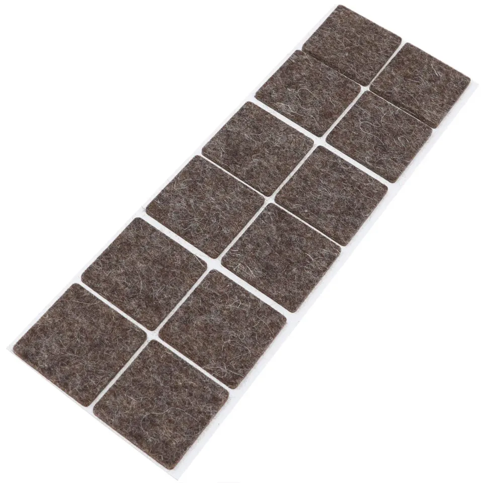 Adsamm Quality feltrini lana 35x35 mm marrone 12 pezzi 3 mm