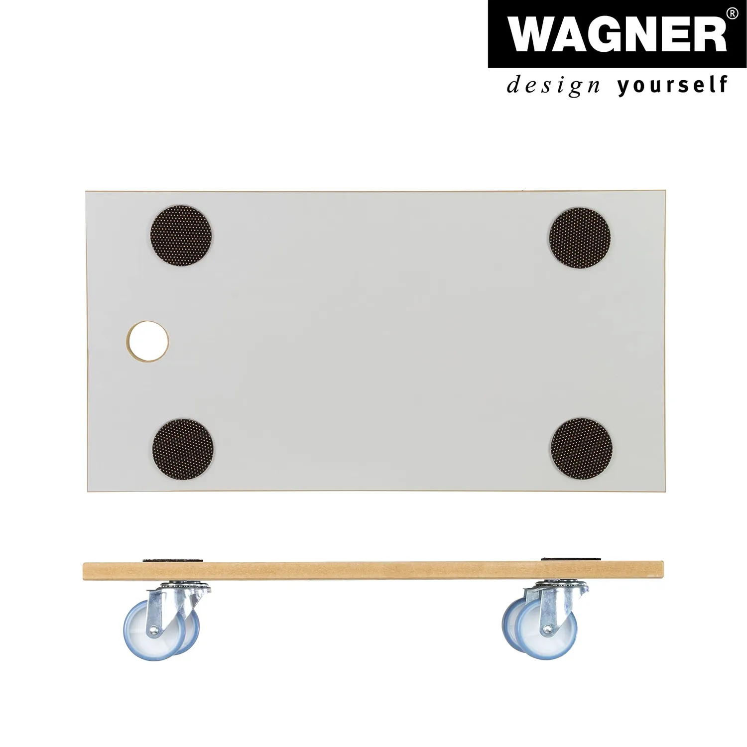WAGNER MM 1318 Carrello Trasporto 57,5x30 Ruote Morbide
