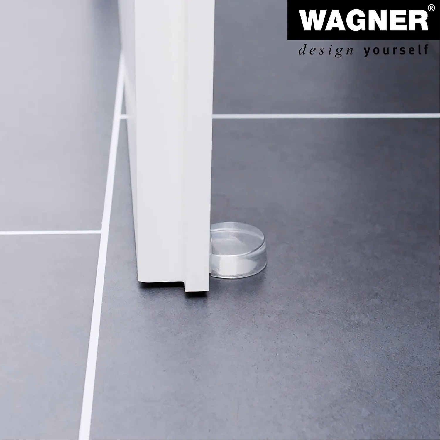 Wagner Fermaporta Clear Pavimento 45x39x16 mm Adesivo