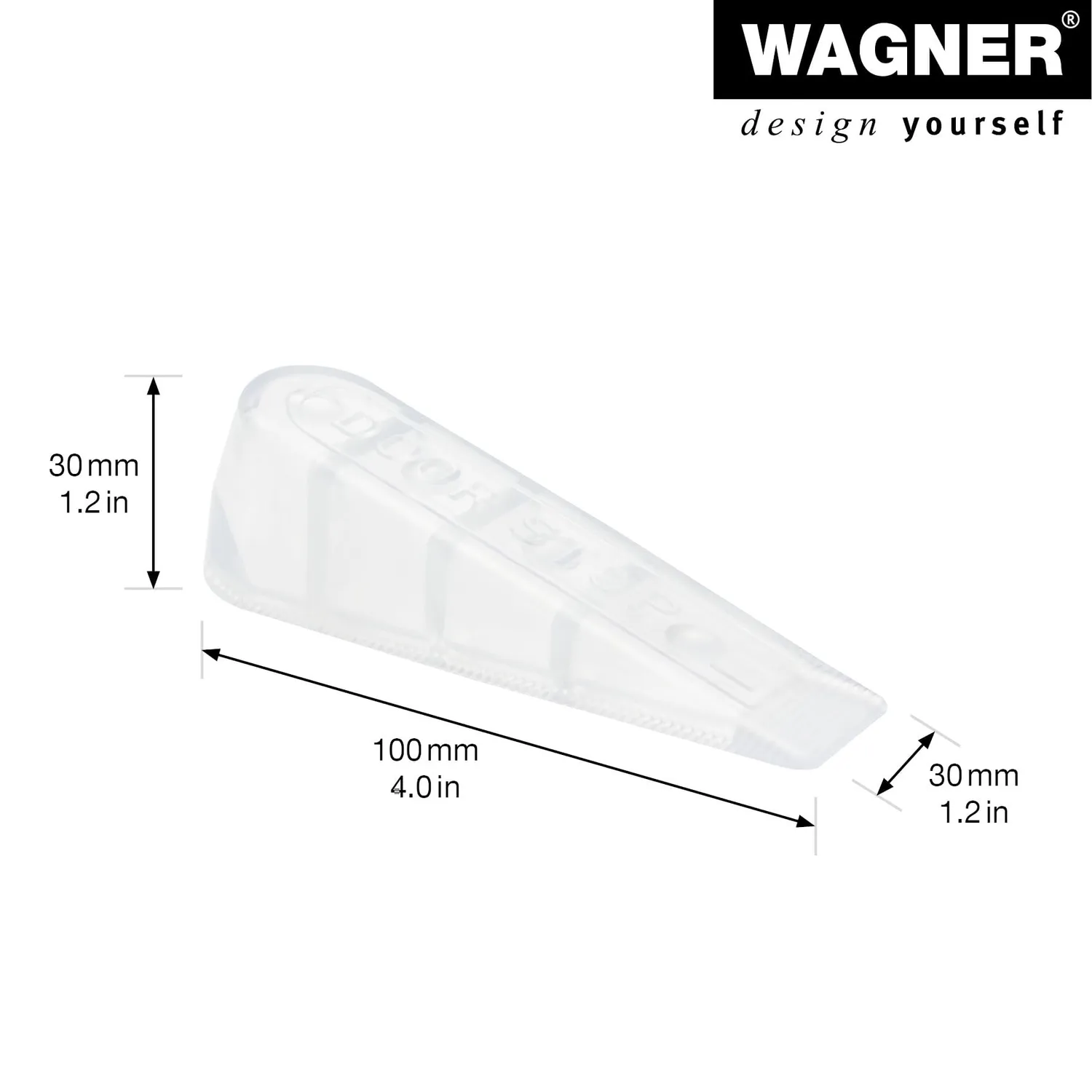 Wagner Coneo Fermaporta cuneo trasparente 102 mm