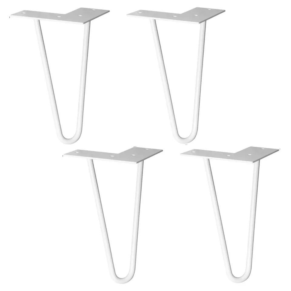 Wagner Hairpin gambe mobili acciaio grigie 20 cm set 4 pezzi