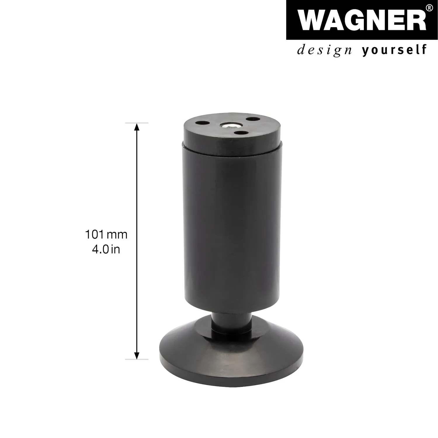 WAGNER Design ST 0261 gamba per mobili 100 mm nera regolabile