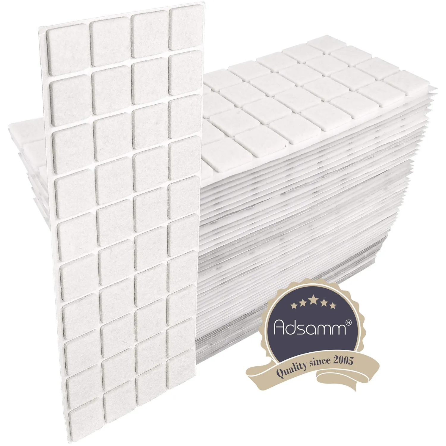 Adsamm feltrini bianchi 25x25 mm 2000 pezzi