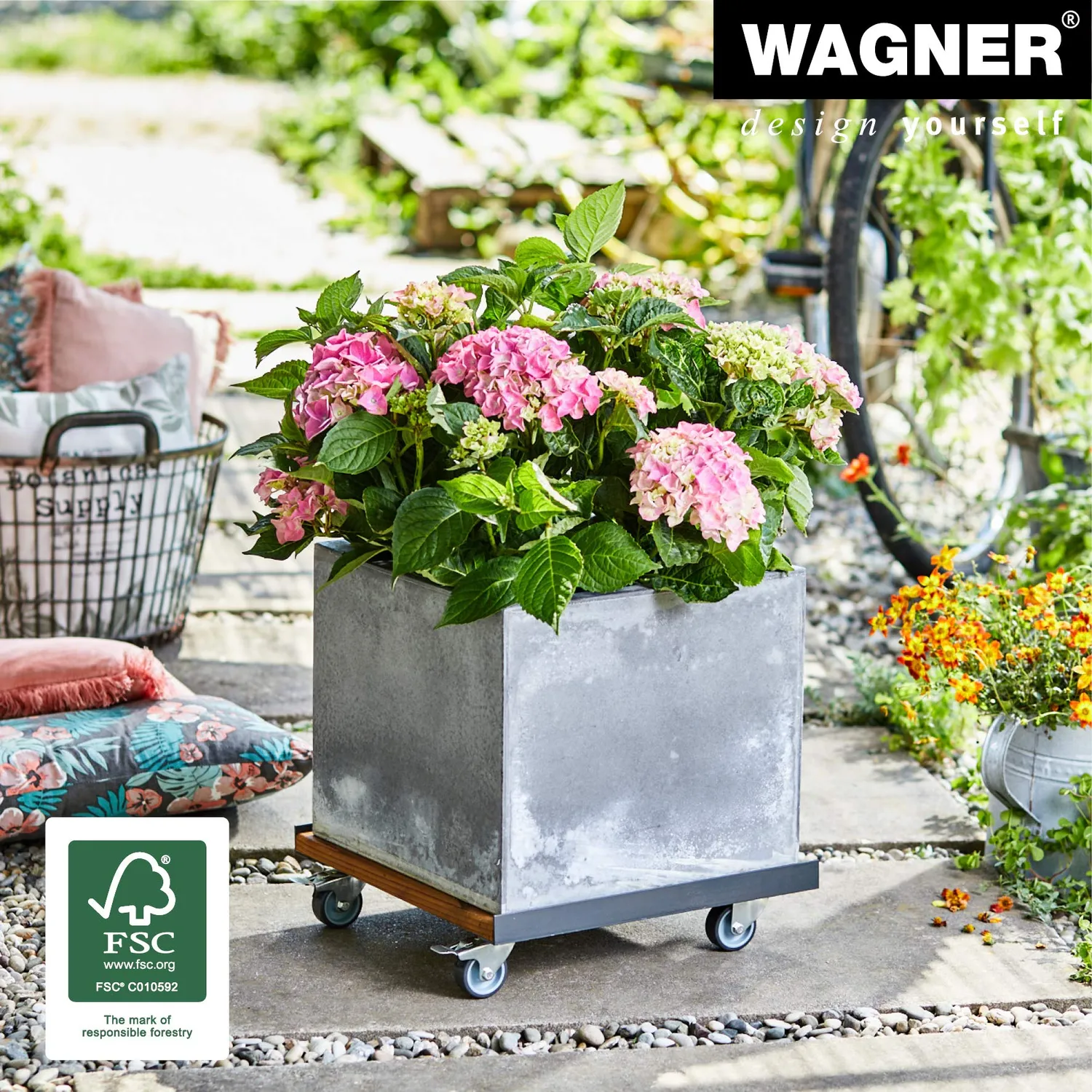 Wagner Fortis Basic carrello piante 38x38 cm portata 200 kg