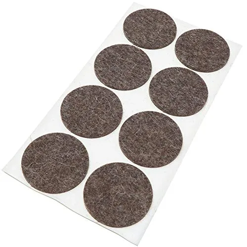 Adsamm Feltrini Lana Ø 50 mm Marrone 8 Pezzi Extra Soft