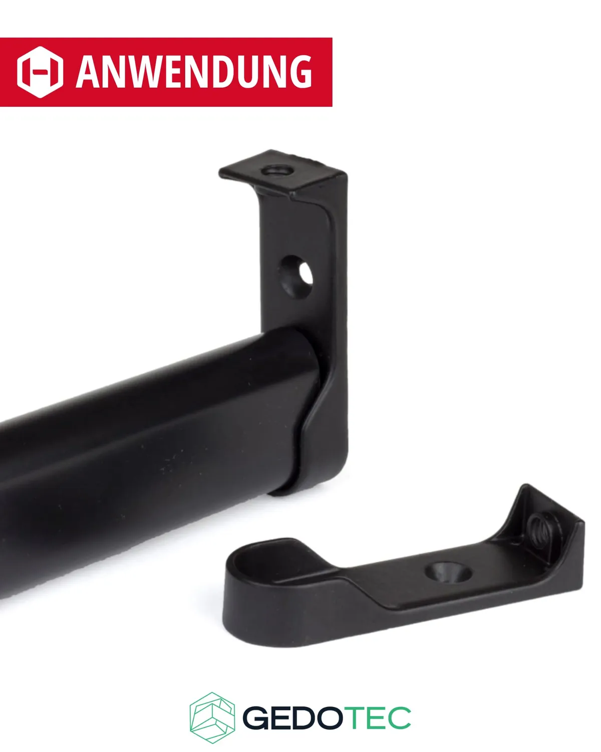 Gedotec supporto asta ovale 30x15 mm cromo 1 pezzo