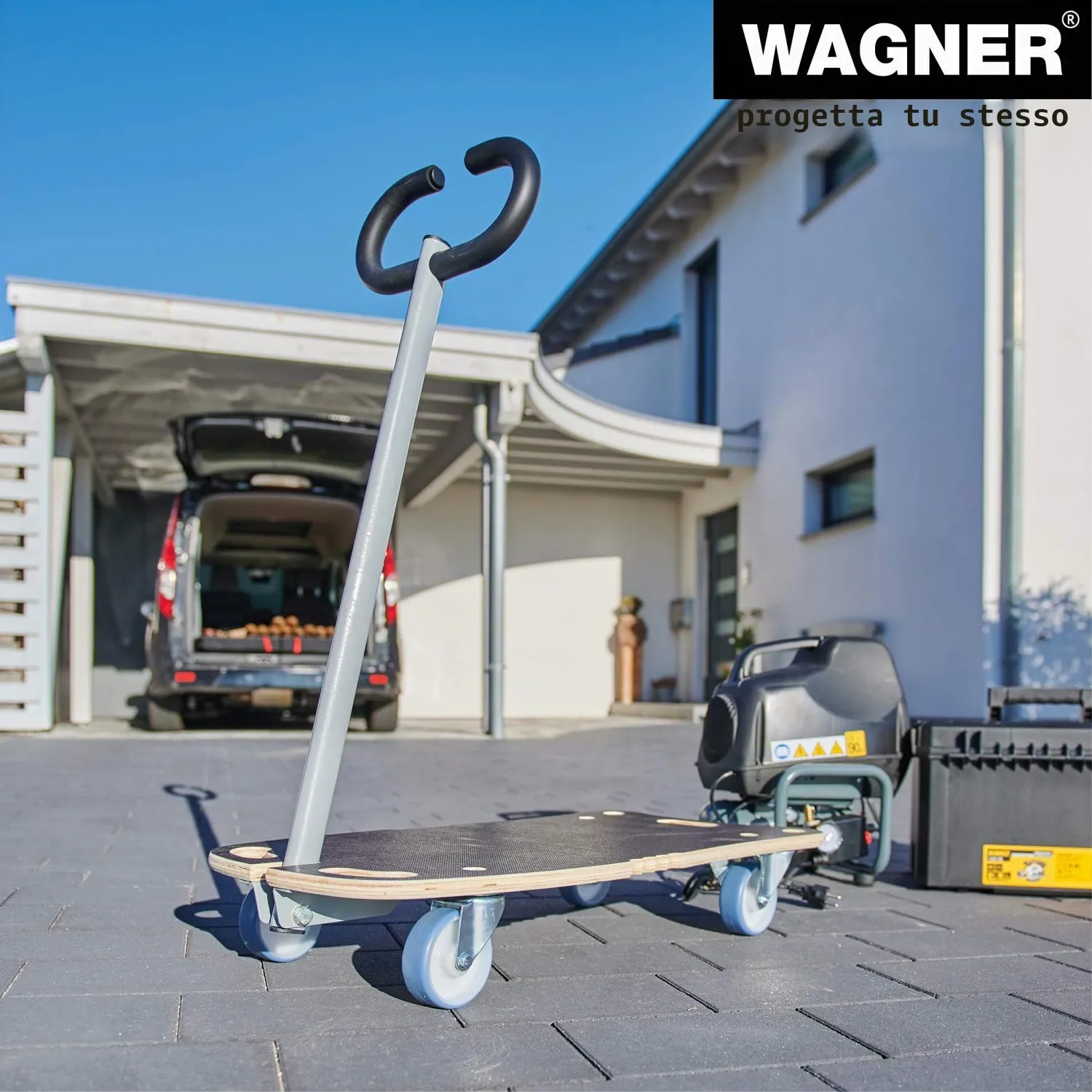 WAGNER MM 1187 carrello trasporto 80x40 cm 300 kg antiscivolo