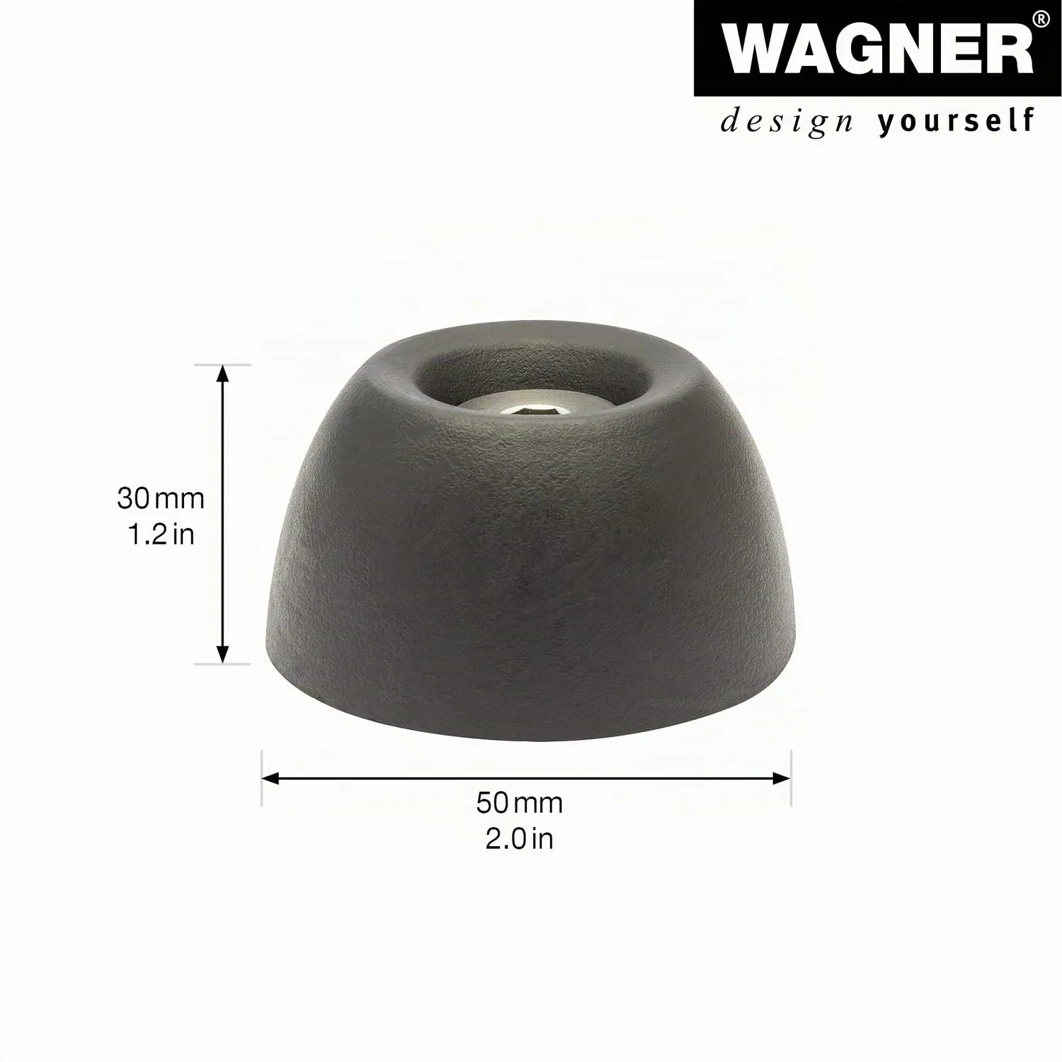 Wagner Calice Outdoor fermaporta pavimento 50x30 mm gomma