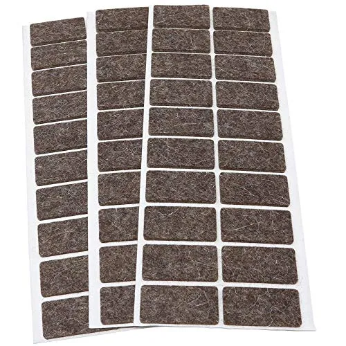 Adsamm feltrini autoadesivi 20x40 mm marroni 60 pezzi lana