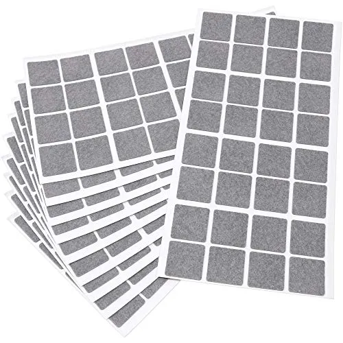 Adsamm feltrini autoadesivi quadrati 25x25 mm grigio 320 pezzi fini