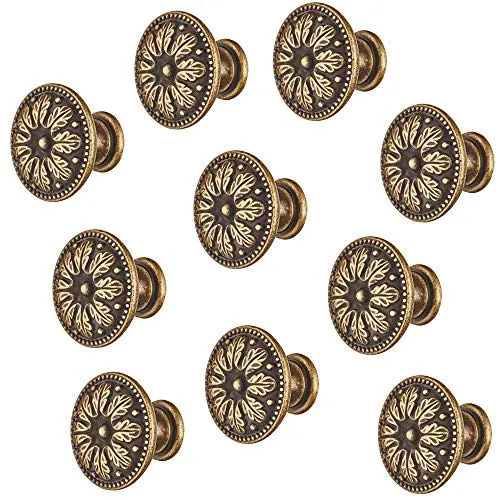 Gedotec pomello mobili ottone anticato 10 pezzi 25 mm bronzo