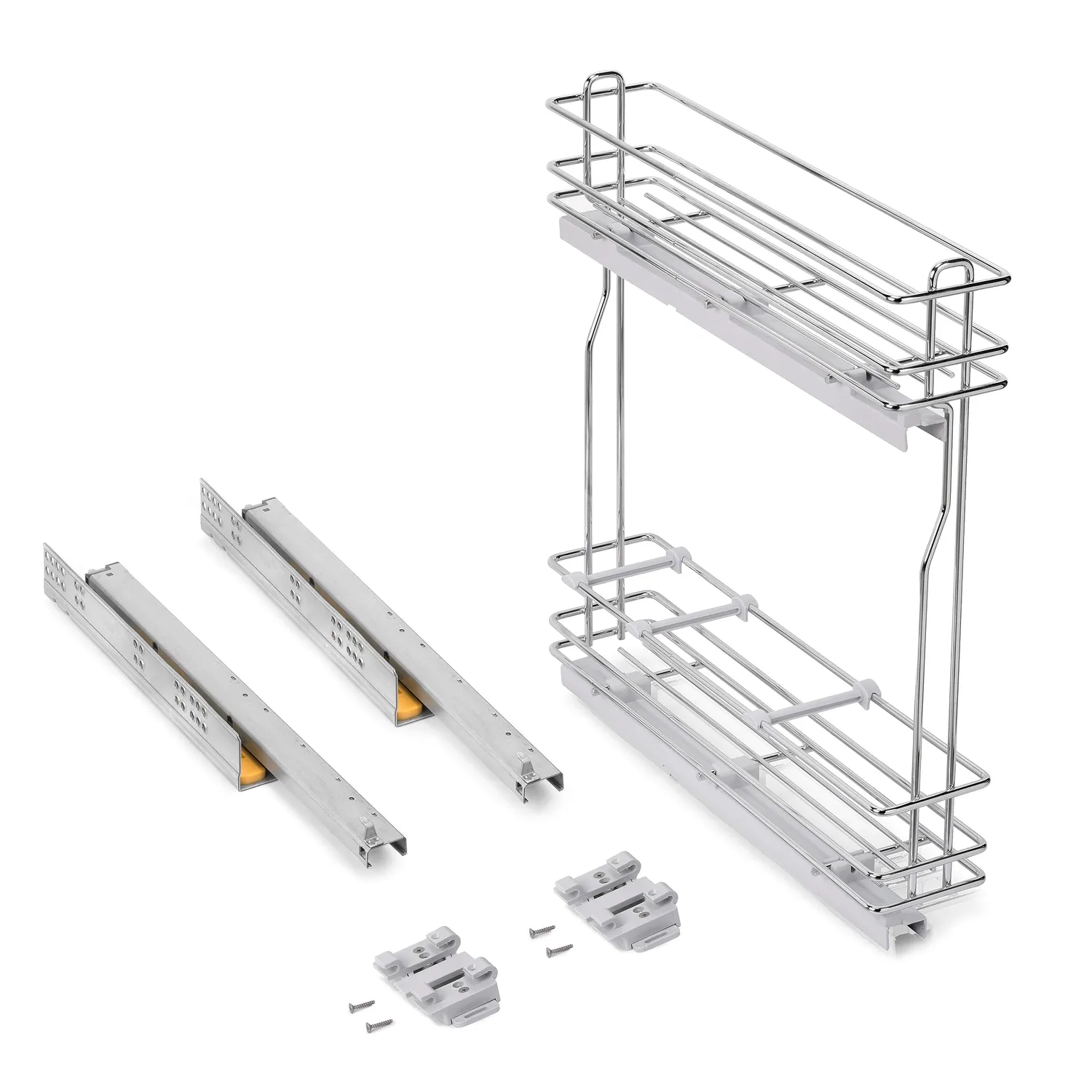 Emuca portabottiglie estraibile 200mm 480mm 30kg cromato