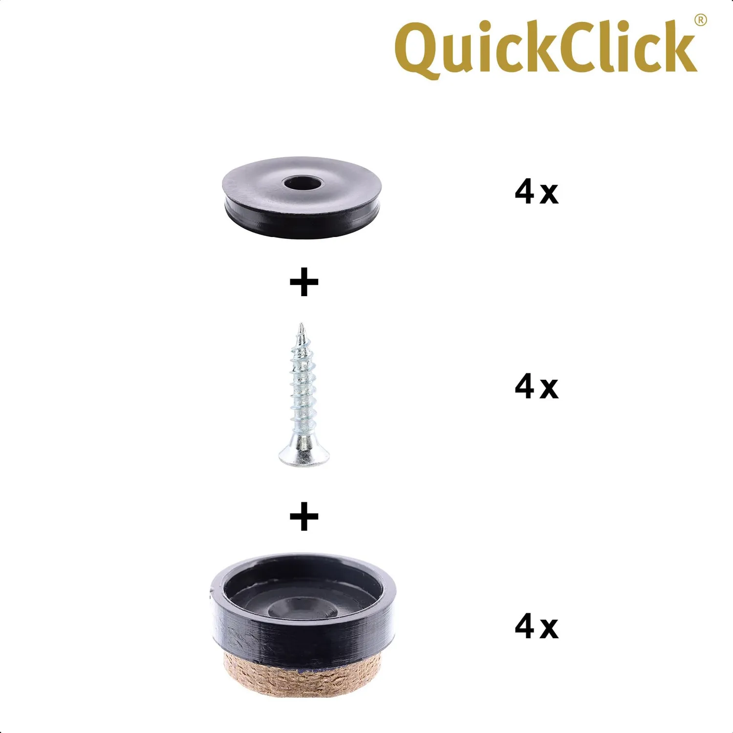 Wagner QuickClick 16791399 feltrini avvitare 17 mm 4pz cotto