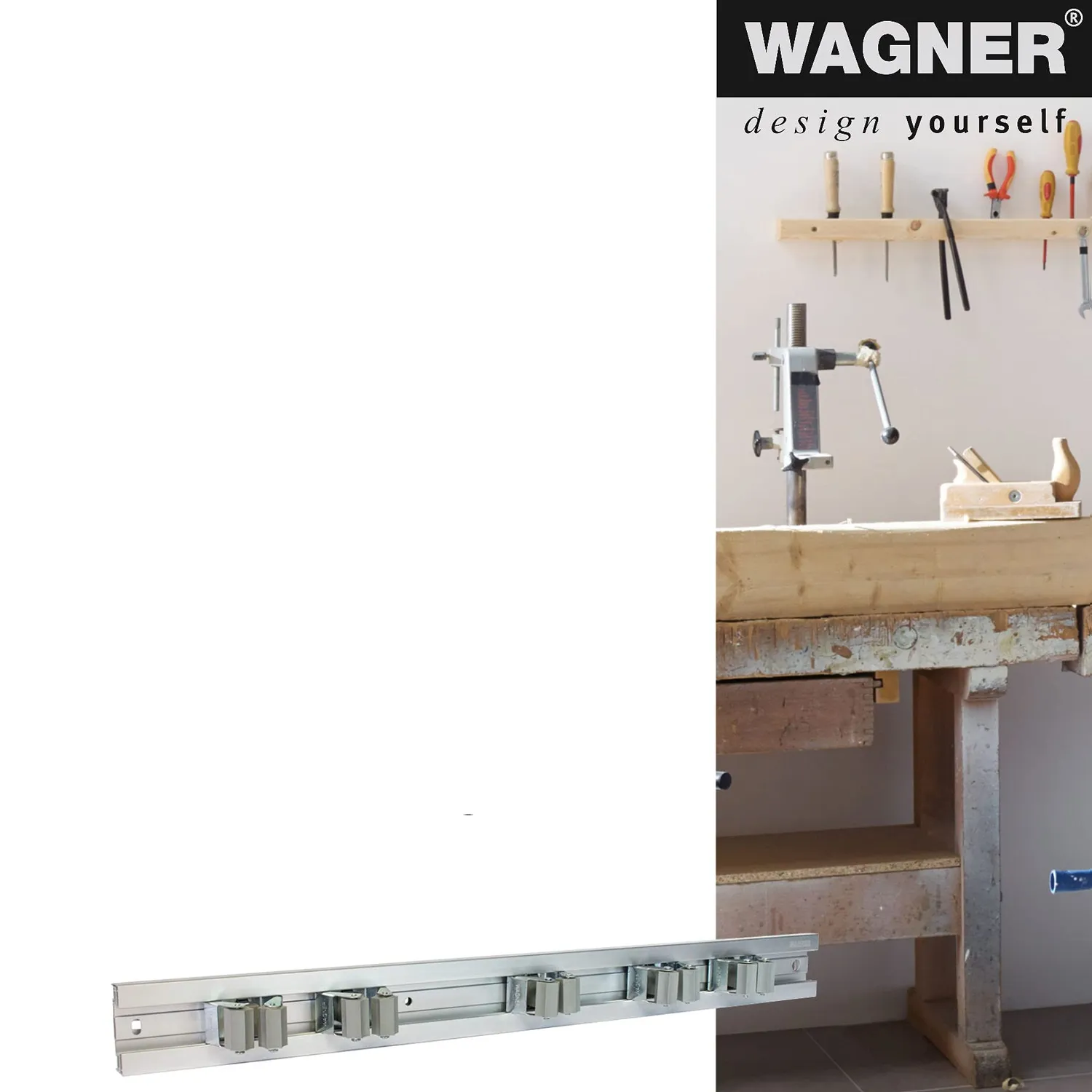 Wagner hooks4tools 15204611 portautensili muro 5 clip