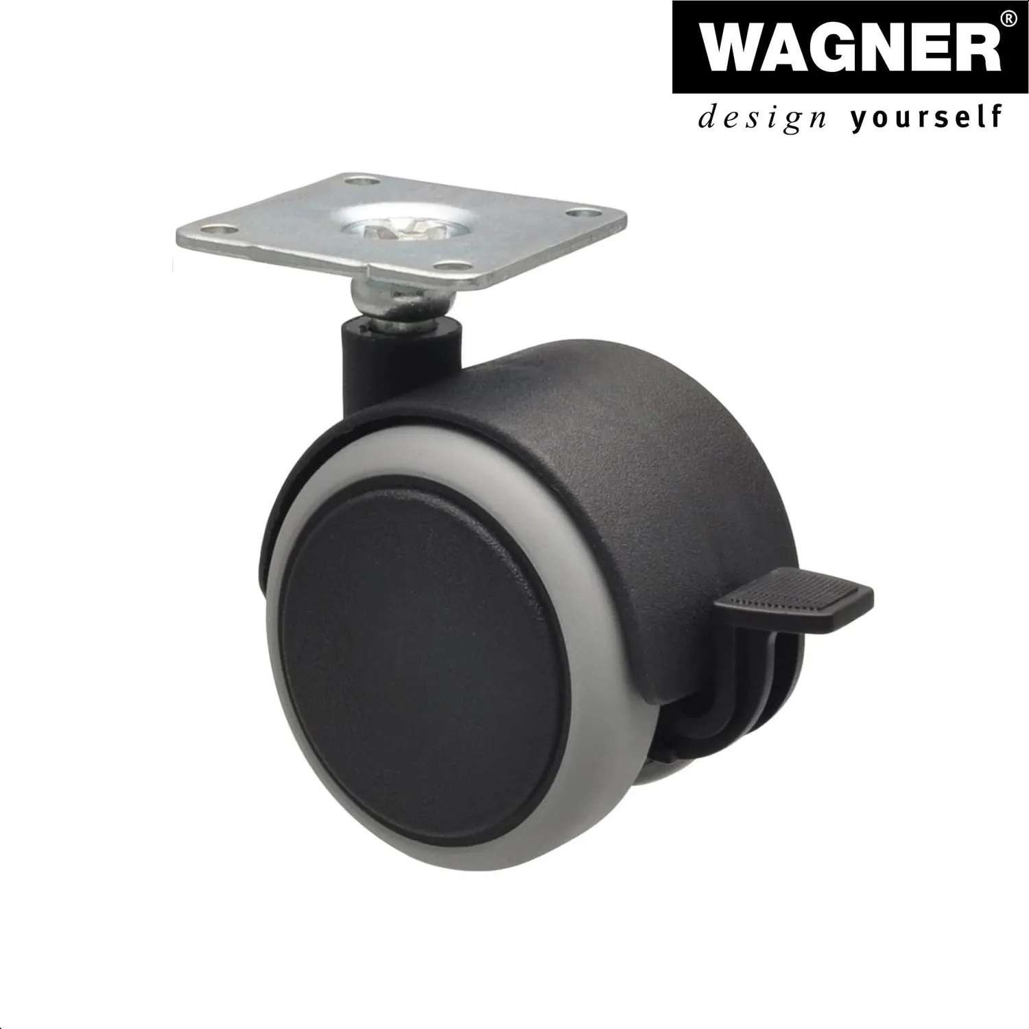 Wagner RO 0724 set 8 doppie rotelle mobili Ø40 mm 4 con freno