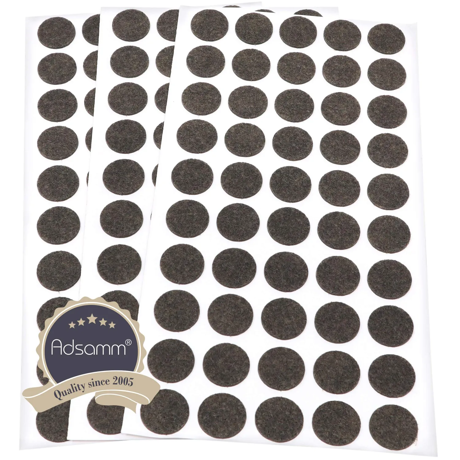 Adsamm feltrini ultrasottili Ø 16 mm marrone 150 pezzi 1,5 mm