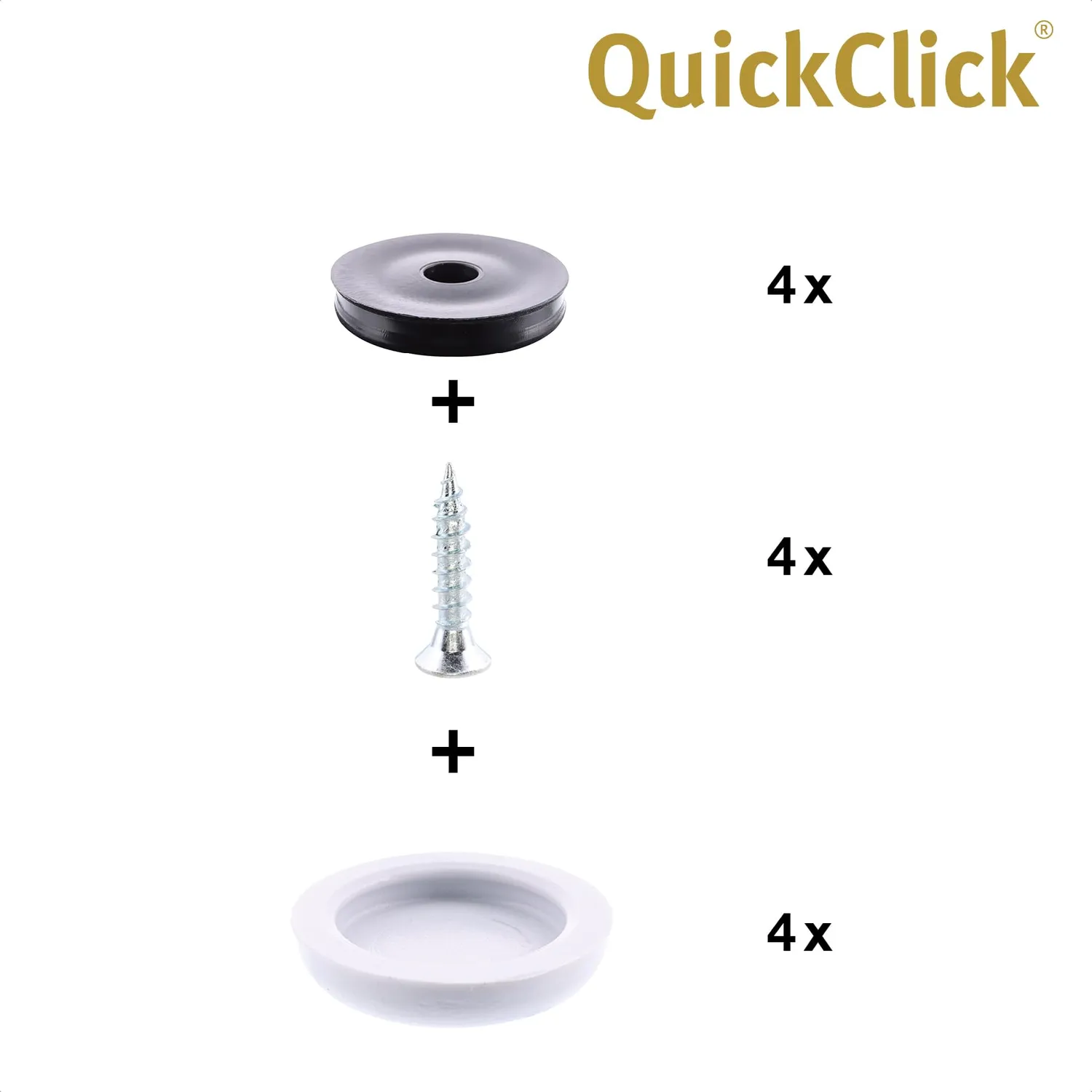 Wagner QuickClick 16791799 pattini avvitare Ø20 mm 4 pezzi Hyper