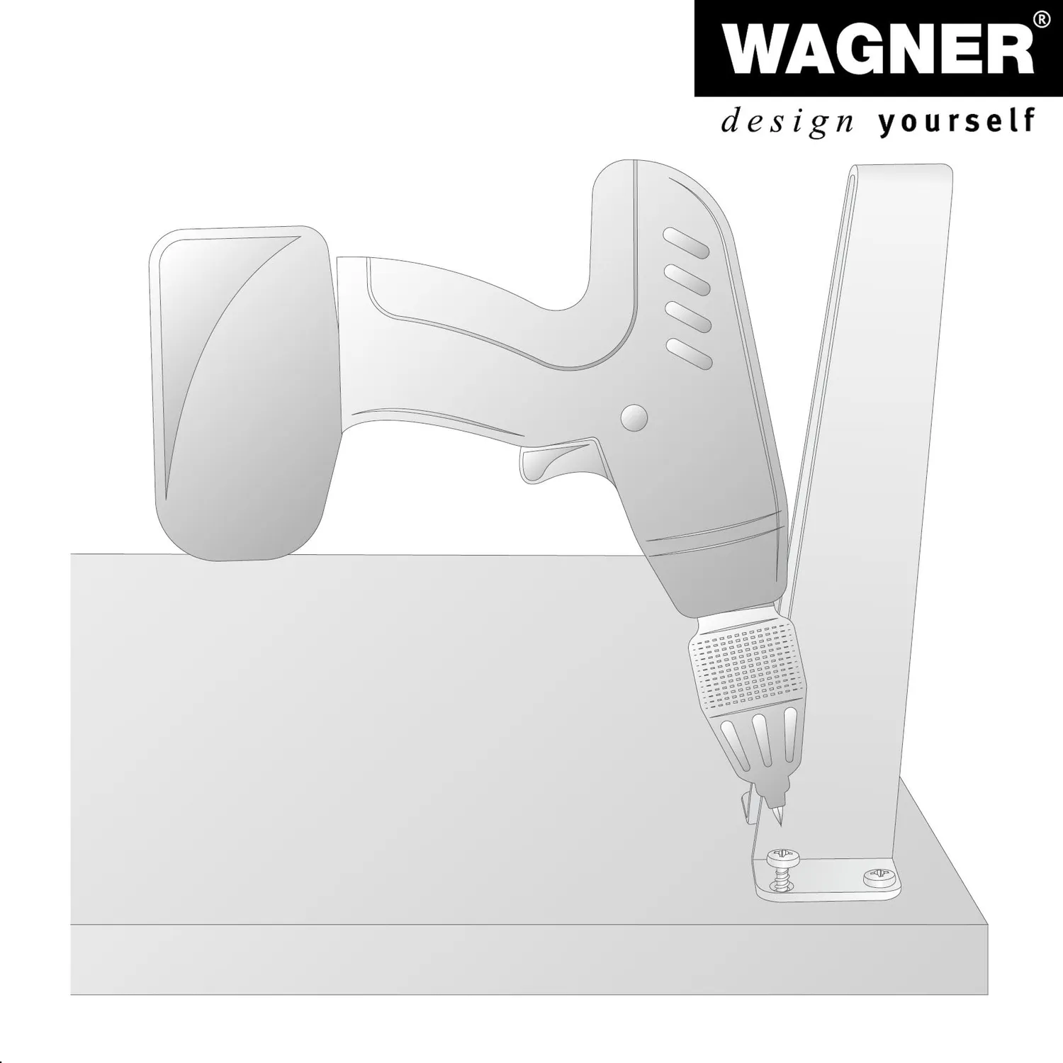 Wagner ST 5420 gamba per mobili 200 mm 1 pz nera opaca
