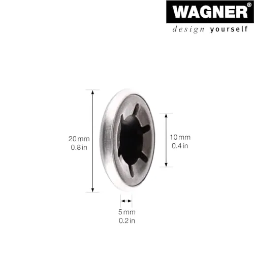 Wagner RO 0418 tappo chiusura 2 pezzi 20x5 mm asse 10 mm