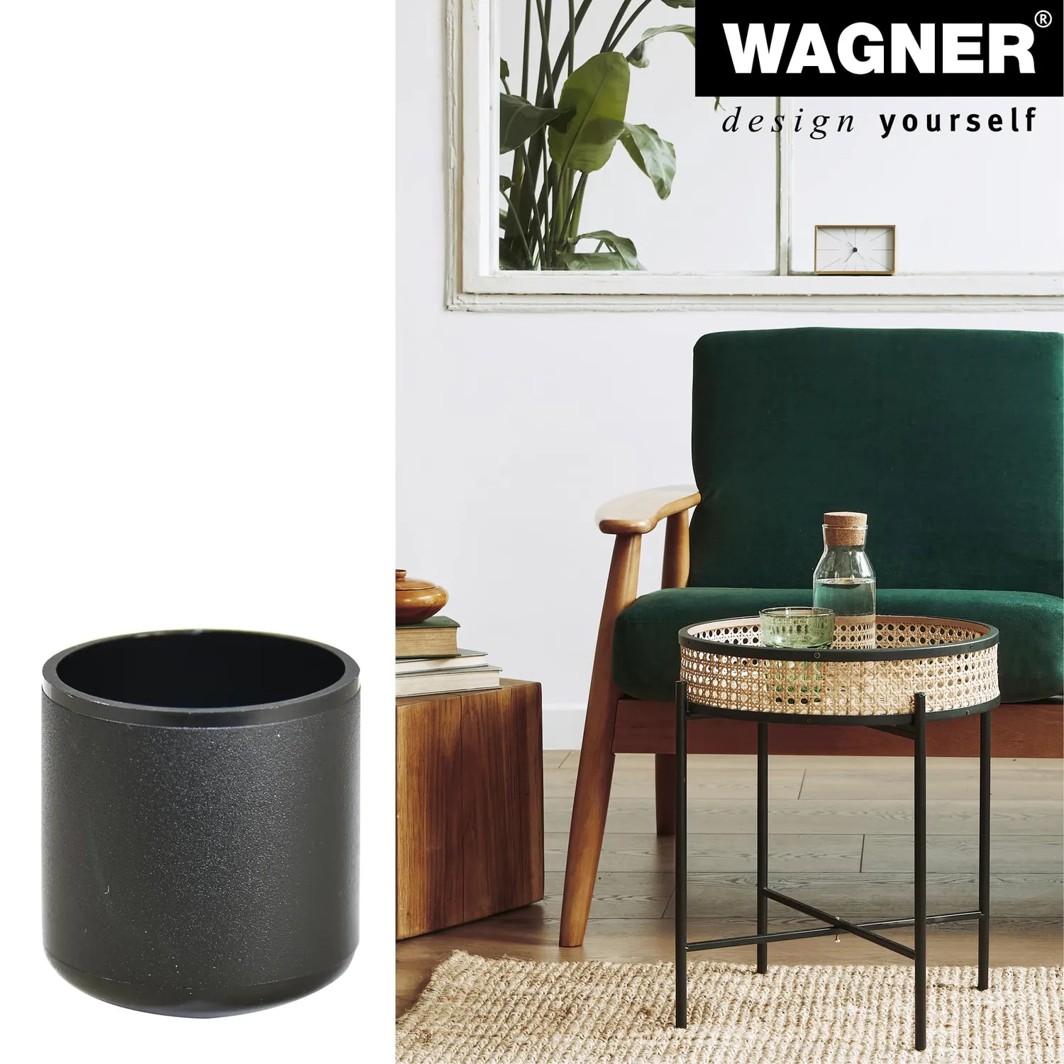 Wagner 15061799 tappi rotondi neri 4 pezzi