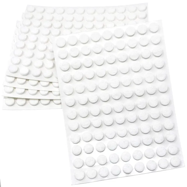 Adsamm Feltrini Autoadesivi Ø 10 mm Bianchi 540 Pezzi 3,5 mm