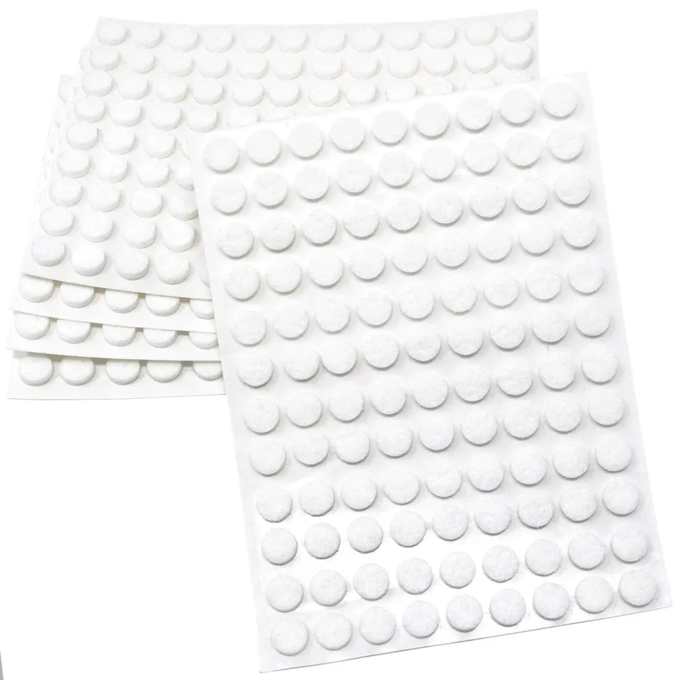 Adsamm Feltrini Autoadesivi Ø 10 mm Bianchi 540 Pezzi 3,5 mm