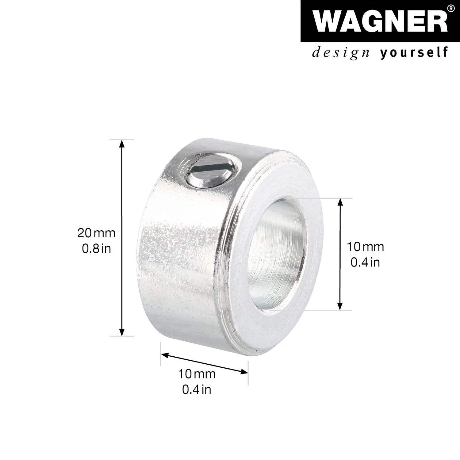 Wagner RO 0136 anello bloccaggio 2 pezzi 20x10 mm foro 10mm
