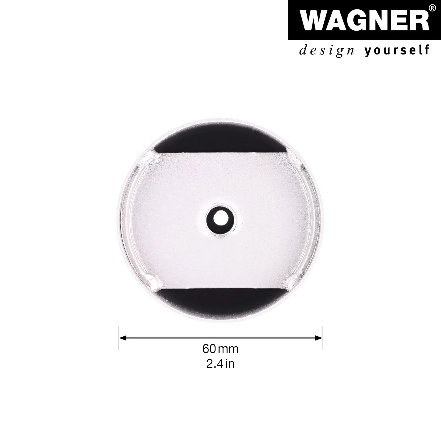 Wagner Teno 710 mm gambe tavolo argento 4 pz