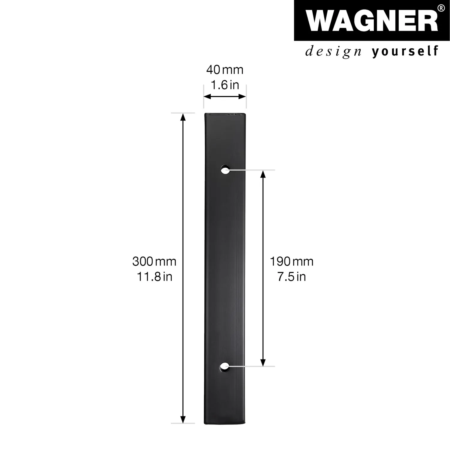 Wagner ST 5170 12517001 gamba tavolo nera 71 cm