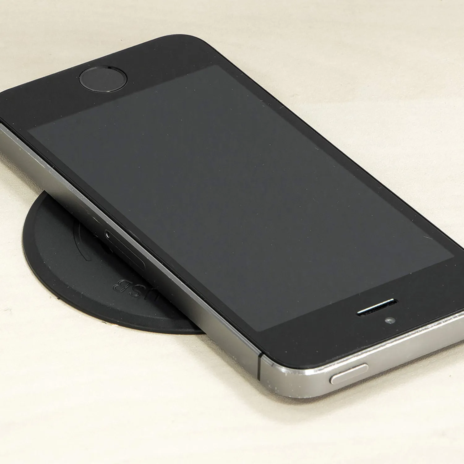 Emuca Caricatore Wireless Qi da Incasso con Presa USB-A Foro 60 mm