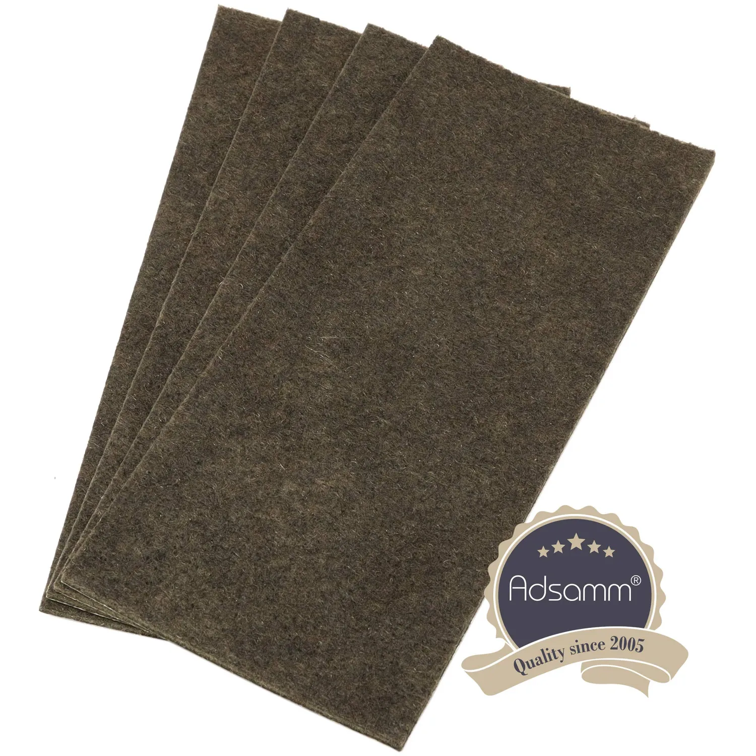Adsamm Feltro Autoadesivo Marrone 80x180 mm 4 Pezzi