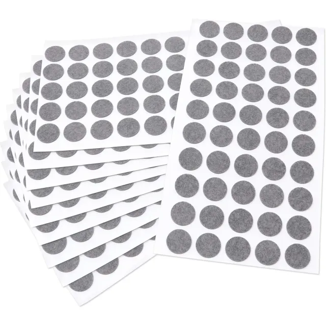 Adsamm Ultrasottili Ø 16 mm Feltrini Autoadesivi 500 pz Grigi 1,5 mm