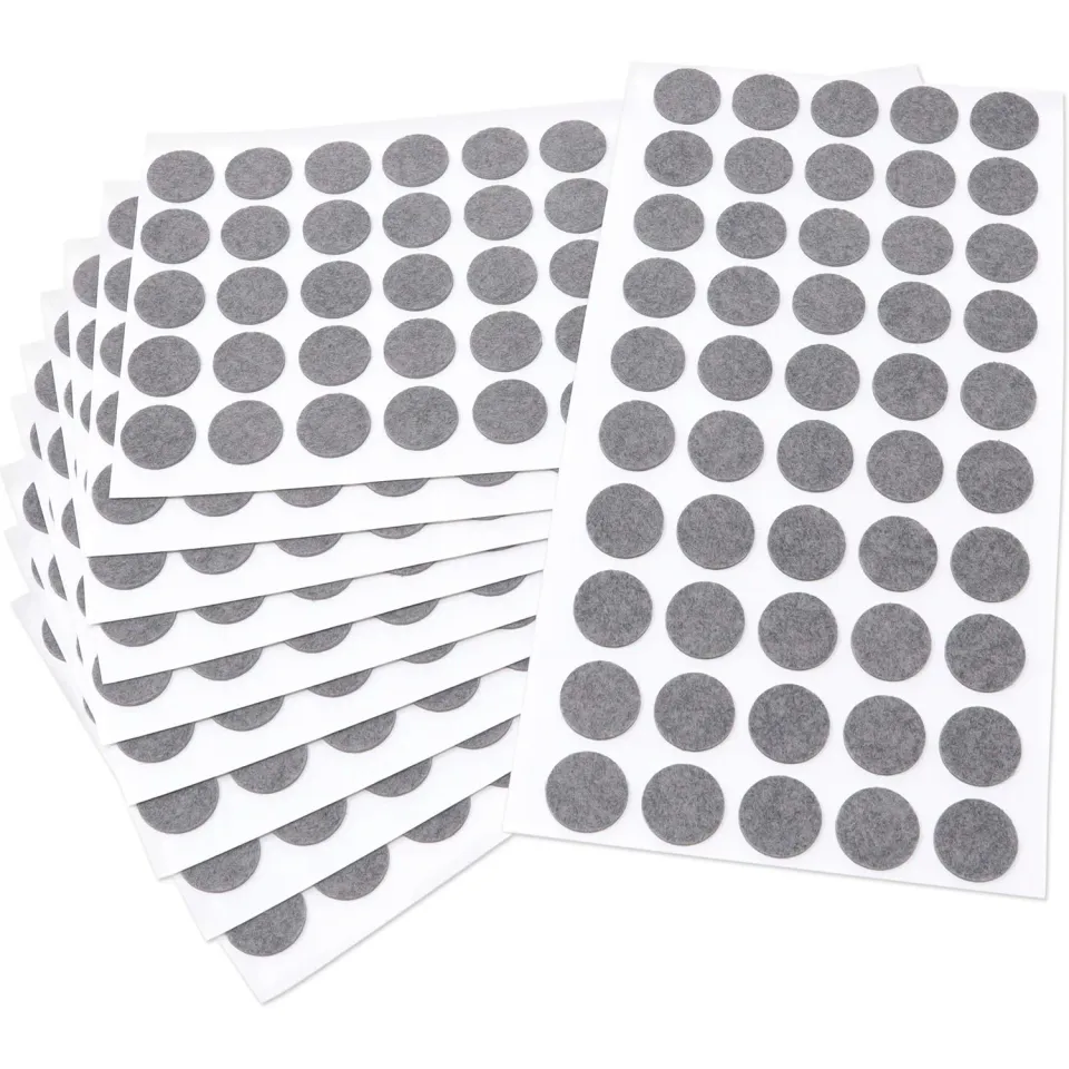 Adsamm Ultrasottili Ø 16 mm Feltrini Autoadesivi 500 pz Grigi 1,5 mm