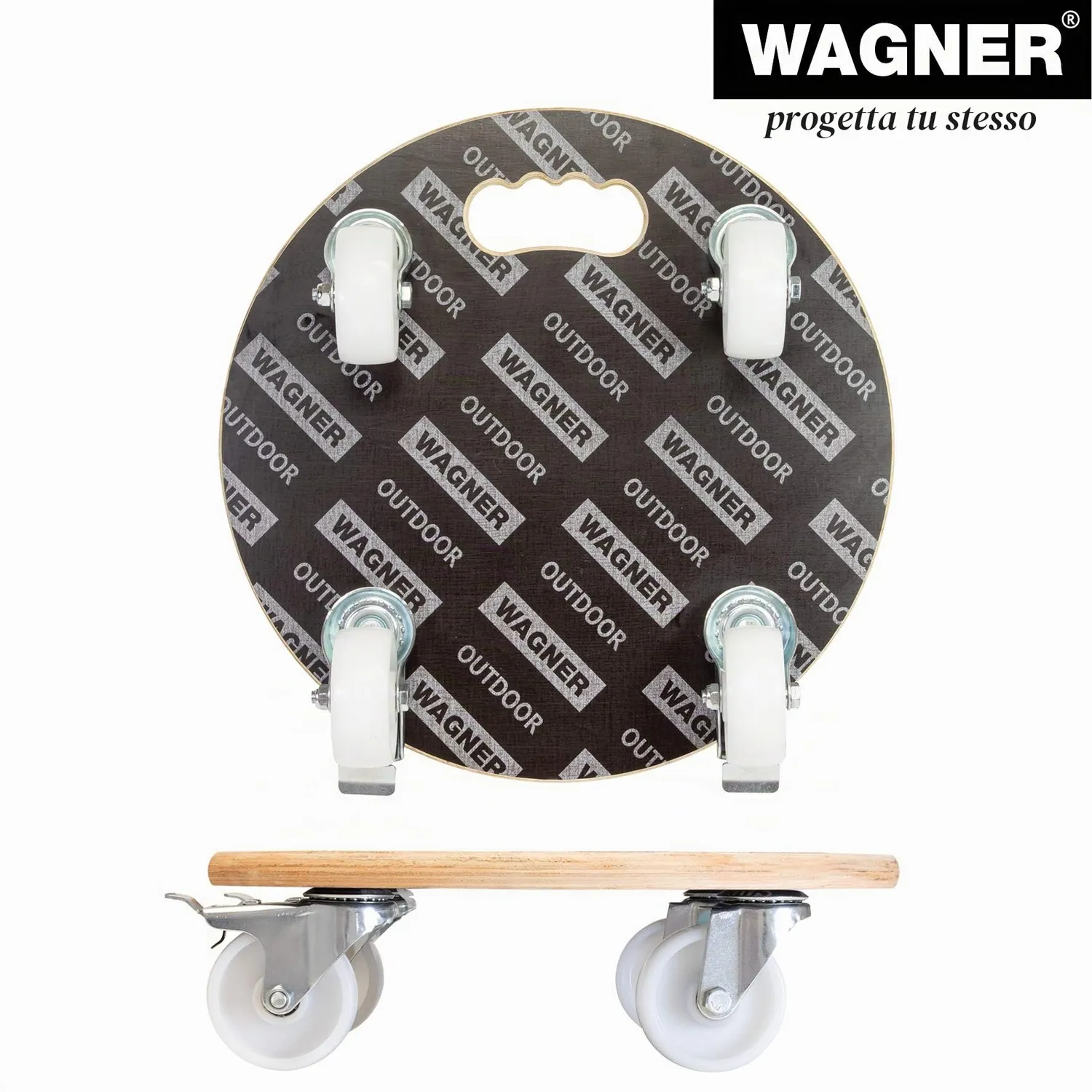 Wagner Maxigrip carrello portavaso legno Ø 38 cm 250 kg