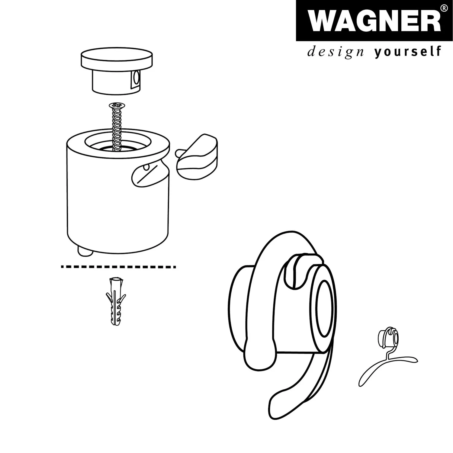Wagner Fermaporta Pavimento Avvitare Ø 38 mm Effetto Inox
