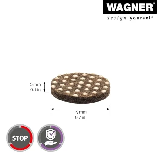 Wagner EH 0119 feltrini antiscivolo Ø19 mm 16 pezzi